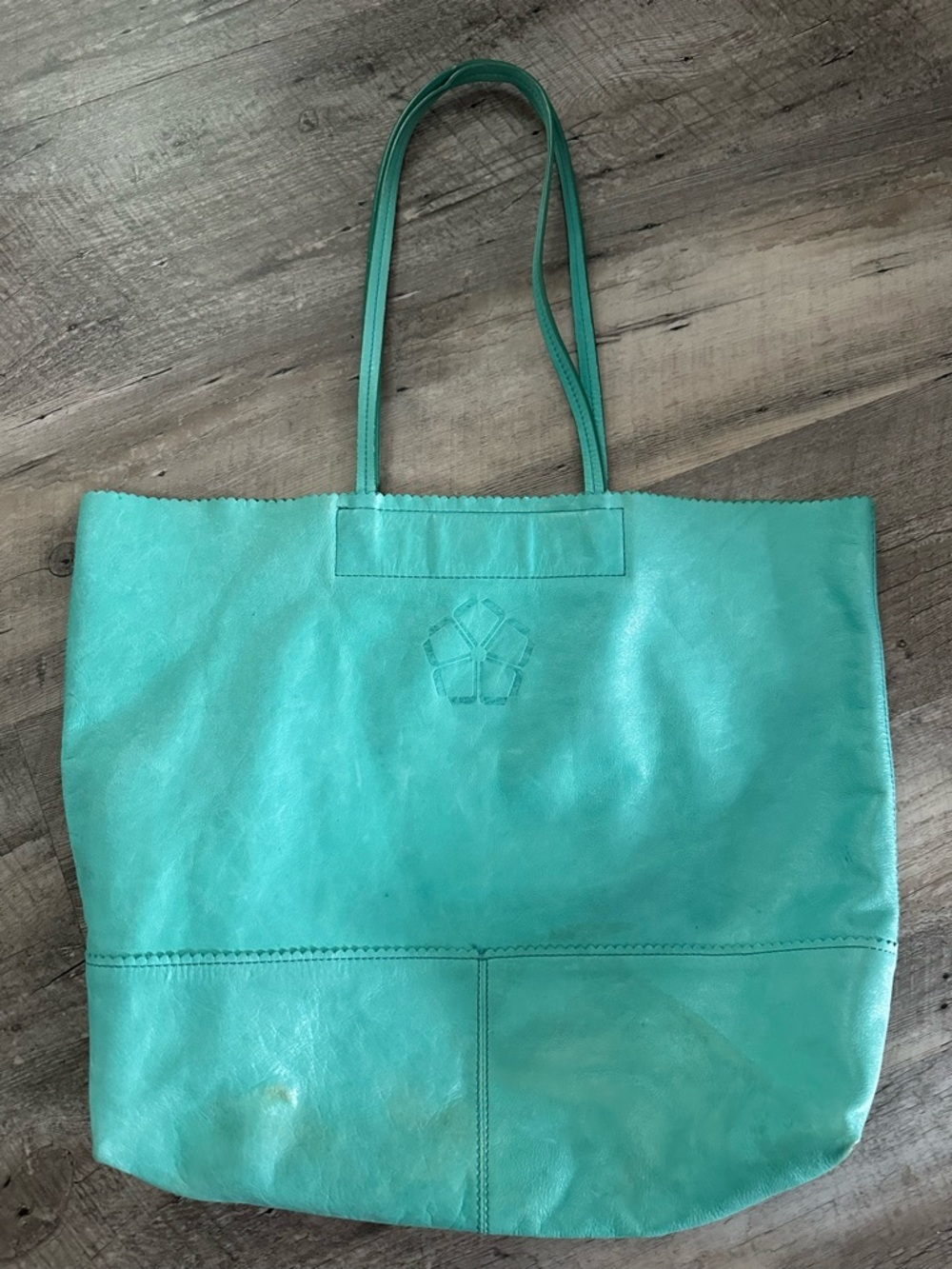 Trina Turk Banana Republic Turquoise Leather Tote Bag - Stylish Everyday Carry